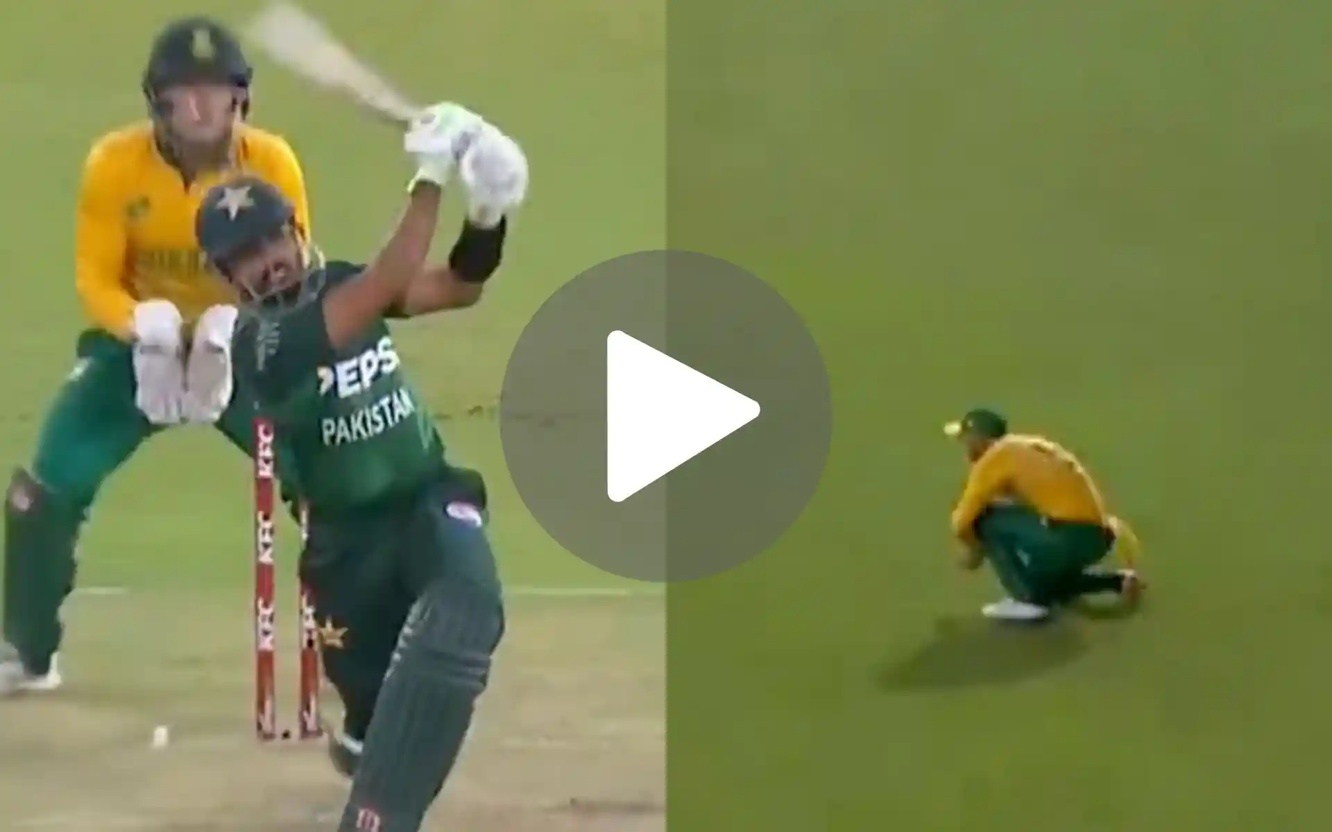 [Watch] Babar Azam Falls While Trying To Shift Gears vs SA In 2nd T20I